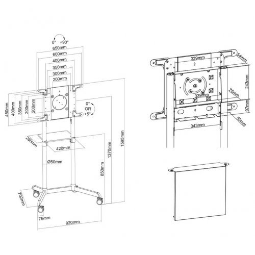 Стойки и стендове > NEOMOUNTS BY NEWSTAR NS-M1250WHITE (снимка 15)