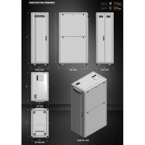 Комуникационен шкаф MIRSAN MR.GTS26U61.01 (снимка 8)