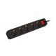 Разклонител Lanberg PS1-05F-0300-BK