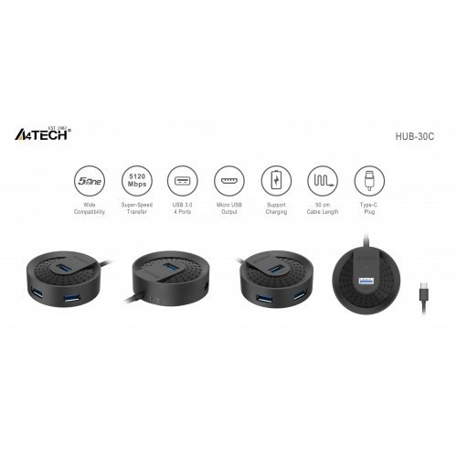 USB хъб A4Tech A4-HUB-30C-USB3 (снимка 4)