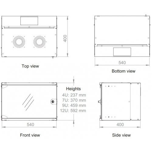 Комуникационен шкаф Lande LN-SX09U5440-LG (снимка 4)
