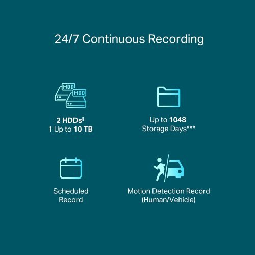Мрежов видео рекордер TP-Link VIGI NVR2016H-16MP (снимка 6)