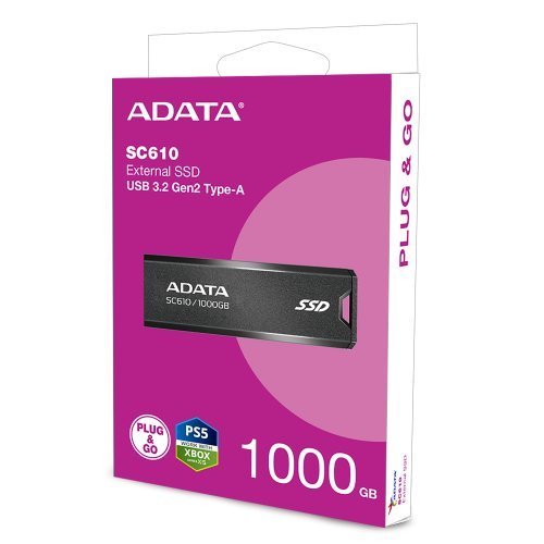 Твърд диск Adata SC610-1000G-CBK/RD (снимка 1)