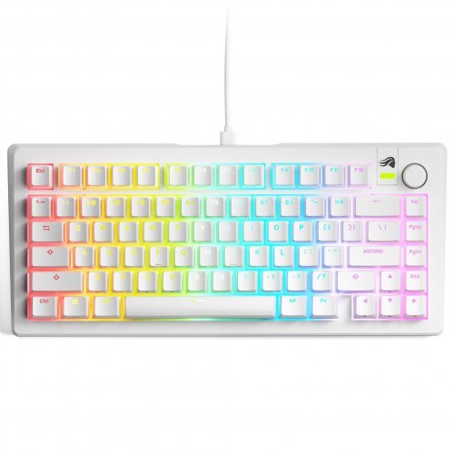 Клавиатура Glorious GLO-KB-GMMK3-75-PB-FOX-W-WHT-US (снимка 1)