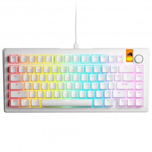 Клавиатура Glorious GLO-KB-GMMK3-75-PB-HE-W-WHT-US (снимка 1)