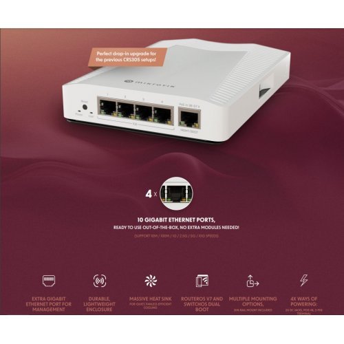 Суич MikroTik CRS304-4XG-IN (снимка 10)
