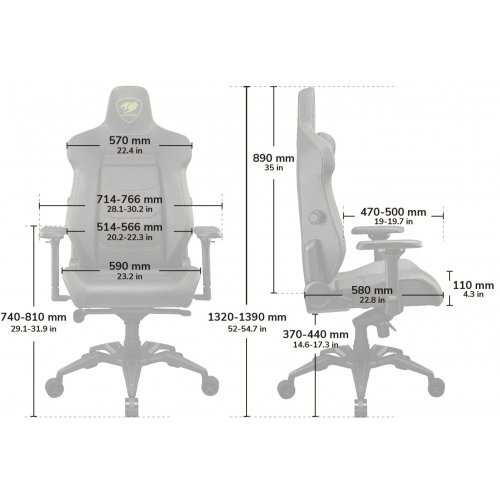 Геймърски стол Cougar Armor EVO CGR-EVS-GLB (снимка 8)
