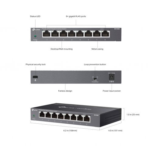 Суич TP-Link DS108G (снимка 9)