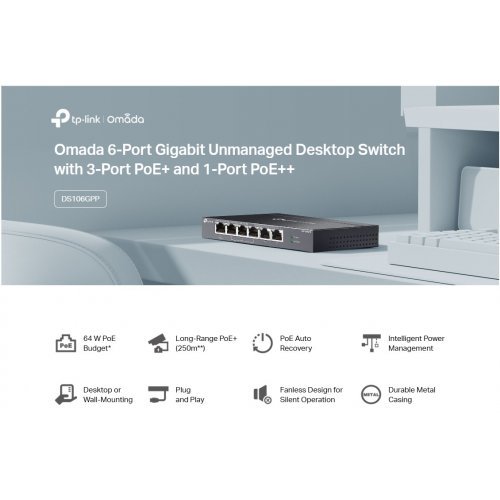 Суич TP-Link DS106GPP (снимка 5)