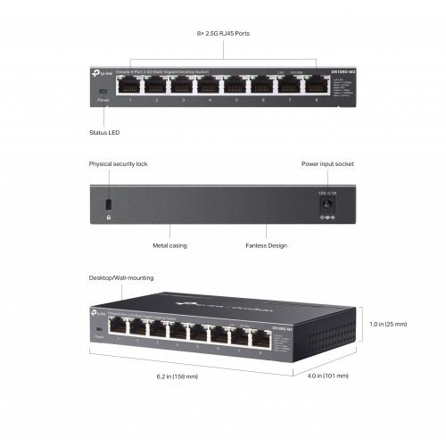 Суич TP-Link DS108G-M2 (снимка 11)