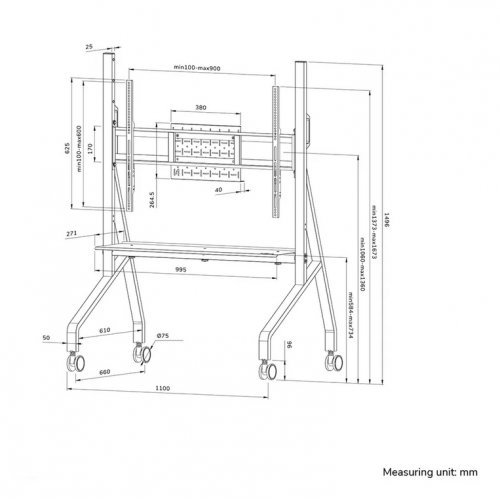 Стойки и стендове > NEOMOUNTS BY NEWSTAR FL50-525BL1 (снимка 16)