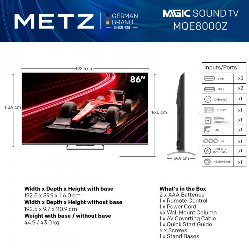 Телевизор METZ 86MQE8000Z (снимка 8)