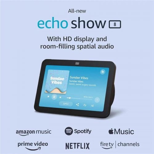 Преносими тонколони > Amazon AMAZON-ECHO-SHOW8G3-BK (снимка 2)