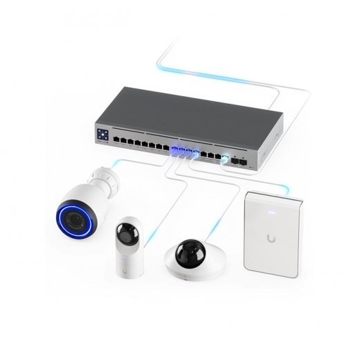 Суич Ubiquiti USW-Pro-Max-16-PoE (снимка 1)