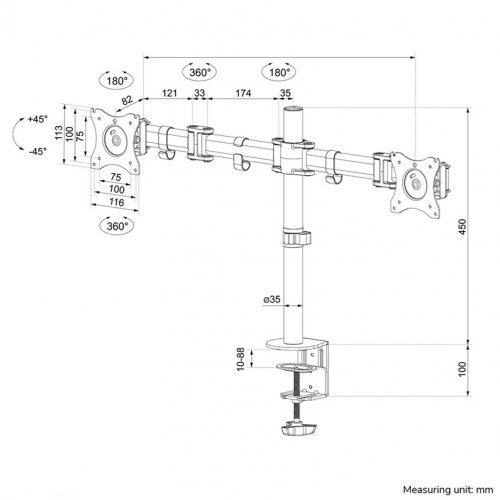 Стойки и стендове > NEOMOUNTS BY NEWSTAR NM-D135DSILVER (снимка 9)