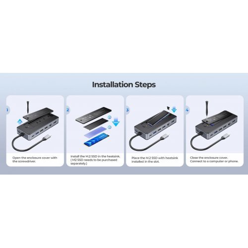 Докинг станция Orico OM28PR-G2-BK (снимка 11)