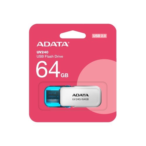 USB флаш памет Adata AUV240-64G-RWH (снимка 1)