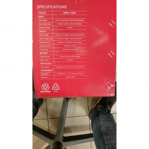 UPS устройство Hikvision DS-UPS3000 1800W (снимка 2)