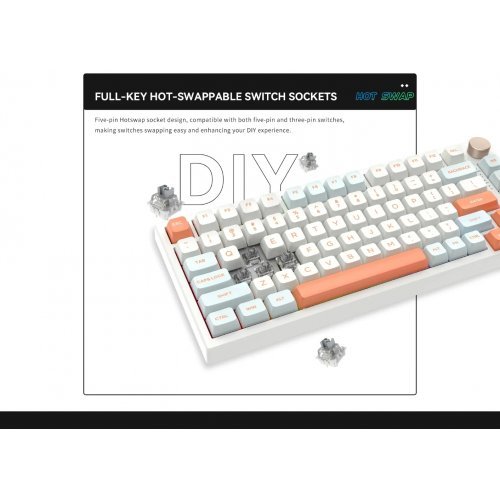 Клавиатура VGN N75-PRO-GREY-BL (снимка 9)