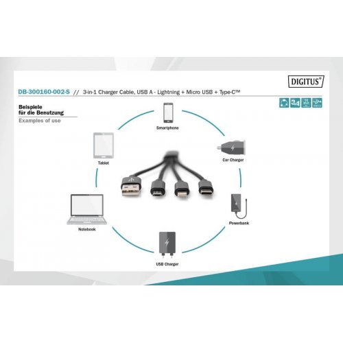 USB кабел Assmann DB-300160-002-S (снимка 5)