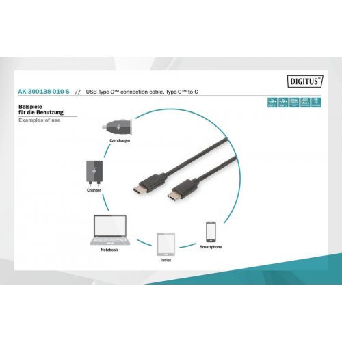 USB кабел Assmann AK-300138-010-S (снимка 3)