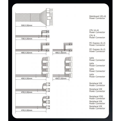 Захранващ блок Zalman ZM800-GV2-SE (снимка 9)