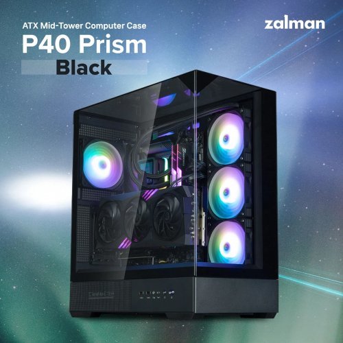 Компютърна кутия Zalman ZM-P40-PRISM-BK (снимка 32)