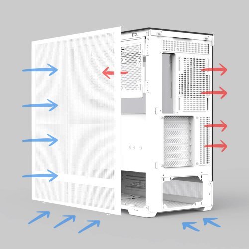 Компютърна кутия Zalman ZM-P40-PRISM-WH (снимка 19)