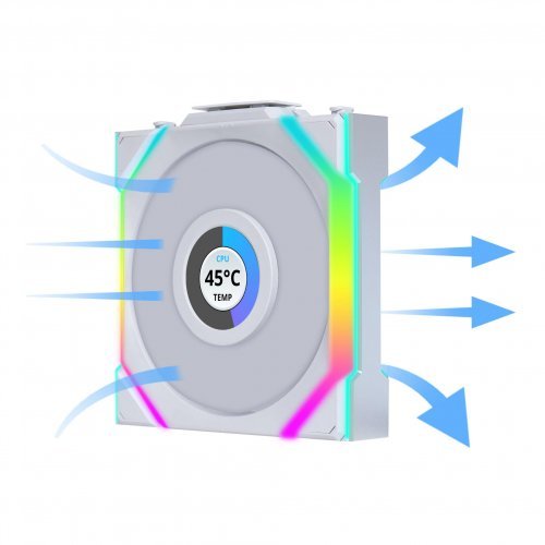 Охлаждане Lian-Li G99.12SLLCD1W1W.00 (снимка 2)