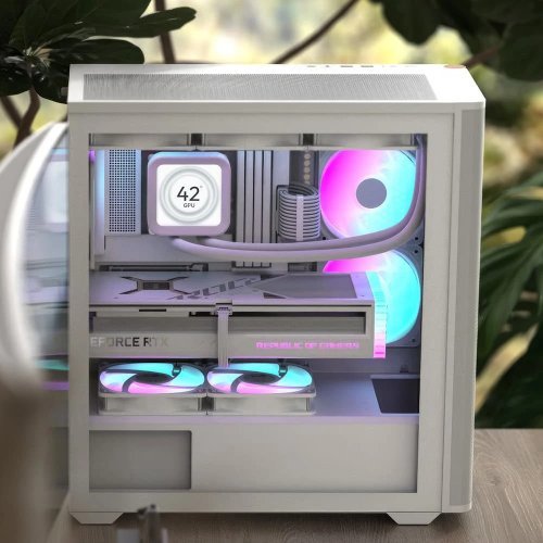 Компютърна кутия AeroCool D501A-G-WT-v2 (снимка 4)