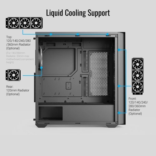 Компютърна кутия AeroCool D502A-G-BK-v1 (снимка 7)
