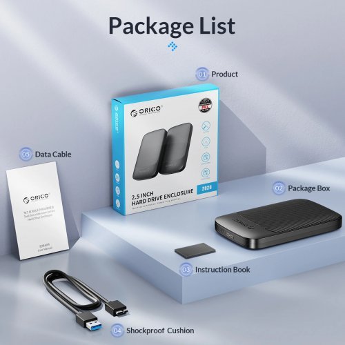 Кутия за диск Orico 2020C3-V1-BK-EP (снимка 8)