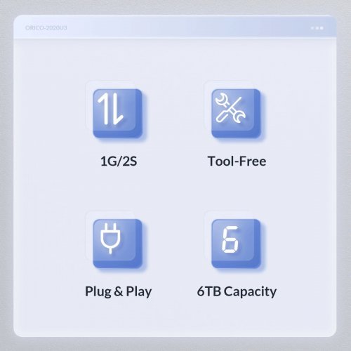 Кутия за диск Orico 2020C3-V1-BK-EP (снимка 14)