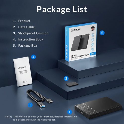 Кутия за диск Orico 2526U3-V1-BK-EP (снимка 17)