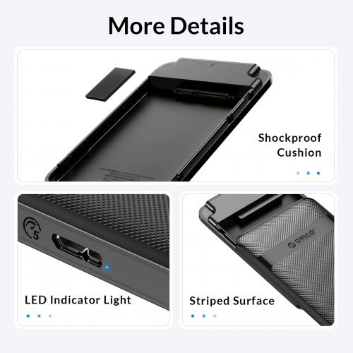 Кутия за диск Orico 2577C3-V1-BK-EP (снимка 15)