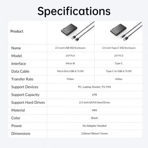 Кутия за диск Orico 2577C3-V1-BK-EP (снимка 16)