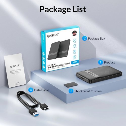 Кутия за диск Orico 2577C3-V1-BK-EP (снимка 17)