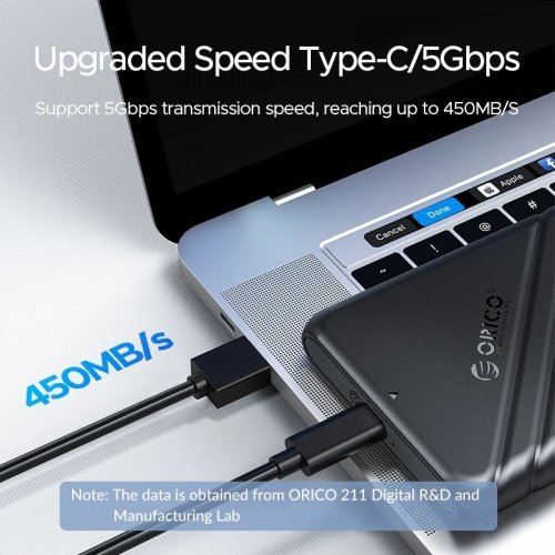 Кутия за диск Orico 25PW1C-C3-BK-EP (снимка 7)