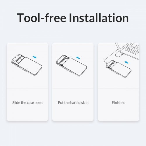 Кутия за диск Orico 25PW1C-C3-BK-EP (снимка 12)