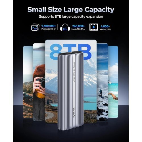 Кутия за диск Orico ACOM2-U4-GY-BP (снимка 7)