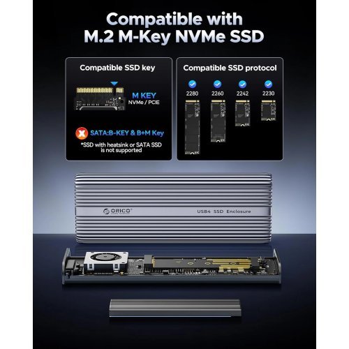 Кутия за диск Orico ACOM2-U4-GY-BP (снимка 8)