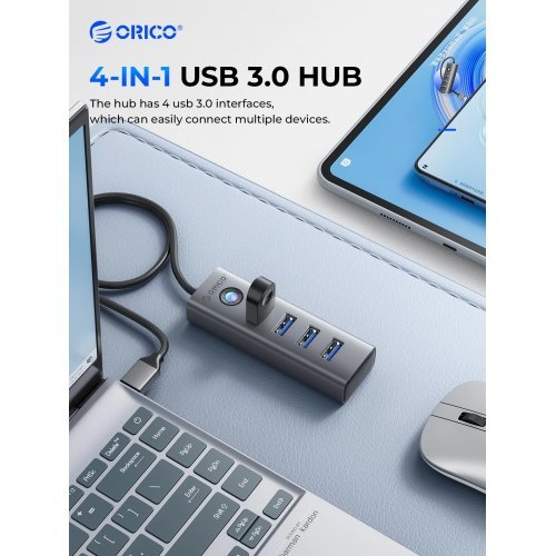 USB хъб Orico PDD4U-U3-015-GY-EP (снимка 3)