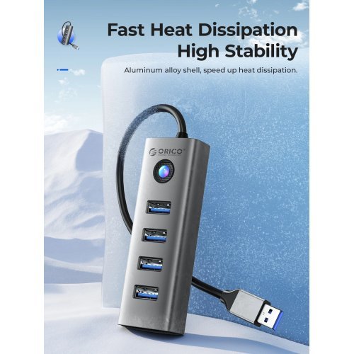 USB хъб Orico PDD4U-U3-015-GY-EP (снимка 6)
