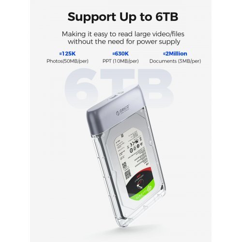 Кутия за диск Orico TX25C3-GY-BP (снимка 9)