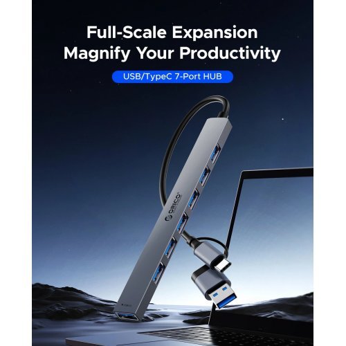 USB хъб Orico YSB4-U2-GY-BP (снимка 3)