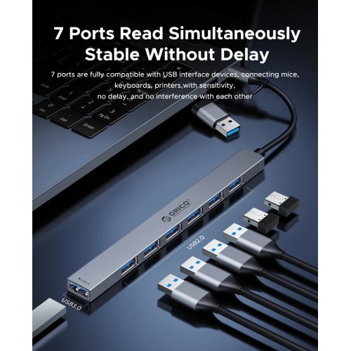 USB хъб Orico YSB4-U2-GY-BP (снимка 6)