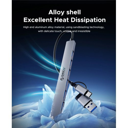 USB хъб Orico YSB4-U2-GY-BP (снимка 7)