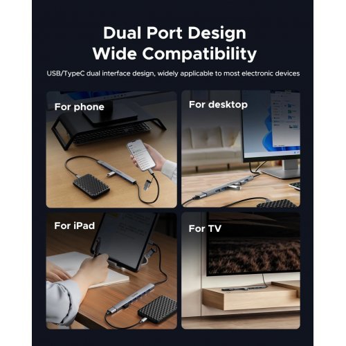 USB хъб Orico YSB4-U2-GY-BP (снимка 9)