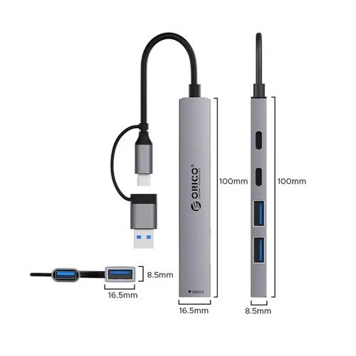 USB хъб Orico YSA4-U2-GY-BP (снимка 2)
