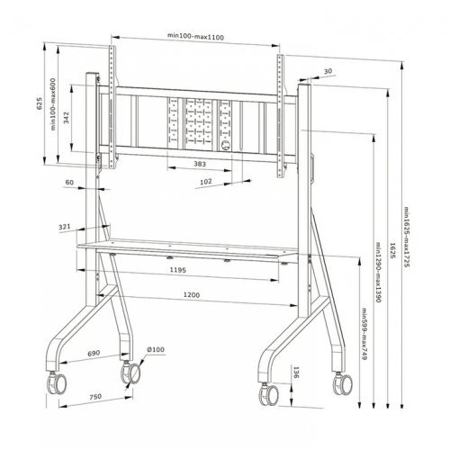 Стойки и стендове > NEOMOUNTS BY NEWSTAR FL50-575BL1 (снимка 16)